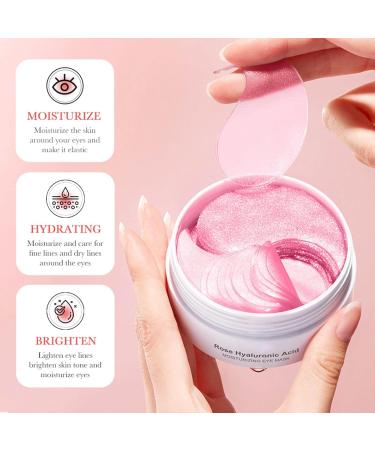 Rose Under Eye Mask Rose Under Eye Patches Rose Eye Patches for Dark Circles and Puffy Eyes Hydrating Moisturising Reduce Fine Lines Anti-Ageing Collagen Under Eye Patches - Buy Online on GoSupps.com