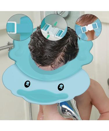 VIKSAUN Kids Shower Cap | Adjustable Baby Bath Soft Cap for Hair Washing Shield | Blue Shower Protector Visor Hat for Eyes, Ears, and Face Protection - Buy Online on GoSupps.com