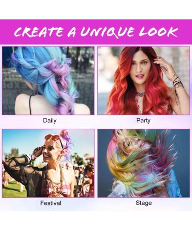 6 Colors Hair Chalk for Girls Kids - Non-Toxic Temporary Hair Dye Pens for Party Cosplay - Washable Hair Color Kit - AOOWU - Buy Online on GoSupps.com