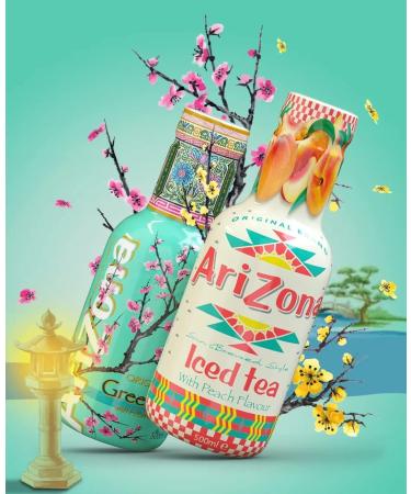 AriZona Europe Peach Ice Tea 500ml - Buy Online on GoSupps.com