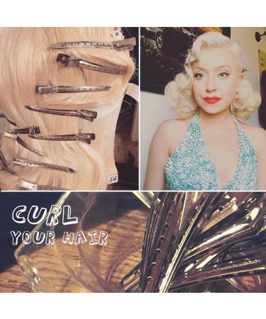 24 Pieces Silver Duck Bill Hair Clips - Metal Clamps & Combi Clips for Girls & Women - 3.3 Inch Alligator Curl Hair Clips with Holes for Hairdressing - Buy Online on GoSupps.com