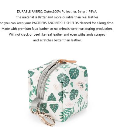 Nupaque Baby Pacifier Box | Pacifier Holder Bag with Clip | For 2 Pacifiers | Ideal for Diaper Bag Pram & Outdoor Trips | Green - Buy Online on GoSupps.com