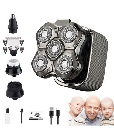 Getheadshaver - Gethead Shaver Gethead Shaver as Seen on TV 5-in-1 Mens Grooming Kit Waterproof and Rechargeable Electric Shavers for Men