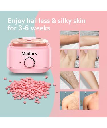 Waxing Kit for Women - Madors Wax Warmer Hair Removal Machine with Hard Wax Beads (Pink) - Buy Online on GoSupps.com