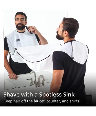 Beard King Beard Bib Apron for Men - Original Cape As Seen on Shark Tank - Hair Catcher for Shaving & Trimming - Grooming Gifts for Dad or Husband - White - Buy Online on GoSupps.com