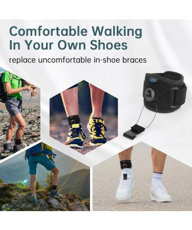 Buy Drop Foot Brace - Reel-Adjust AFO for Walking Ankle Support for Plantar Fasciitis & Tendonitis - Unisex - Buy Online on GoSupps.com