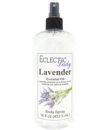 Lavender Essential Oil Body Spray 16 ounces Body Mist for Women with Clean Light & Gentle Fragrance Long Lasting Perfume with Comforting Scent for Men & Women Cologne with Soft Subtle Aroma For 16 Fluid Ounces