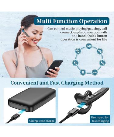 XVV Bluetooth Headset with Charging Case - Hands-Free Single Earpiece for Cellphone - V5.2 Bluetooth Headphone for Business Trucker - iOS & Android Compatible - YYK520-1Case - Buy Online on GoSupps.com