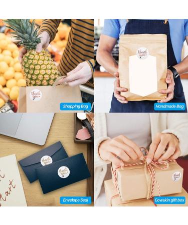 1.5 Inch Thank You Stickers Roll  500 Pcs Rose Gold Thank You Stickers Lables for Baking Packaging Envelope Seals  Small Business White Stickers Tags for Wedding Birthday Party Gift Wrap Bag - Buy Online on GoSupps.com