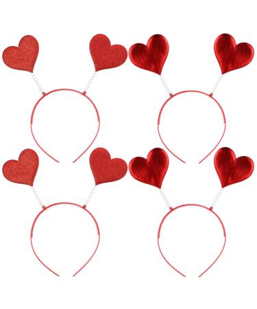 Minkissy heart headband 3d red glitter heart hair band hair hinge hair accessories for Valentine's day wedding gift decoration 4 pieces - Buy Online on GoSupps.com