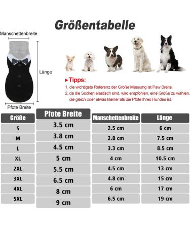 Petloft Anti-Slip Dog Socks - 4 Pack Indoor Slide-Resistant Socks for Small & Medium Dogs Cats & Puppies | Adjustable & Removable Fastening Tape (Black Paw) - Buy Online on GoSupps.com