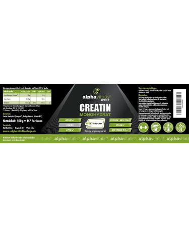 Buy Creapure Creatine Powder 500g - Premium Creatine Monohydrate from Germany for Fitness & Strength Training - High-Dose Creapure Supplement - Buy Online on GoSupps.com