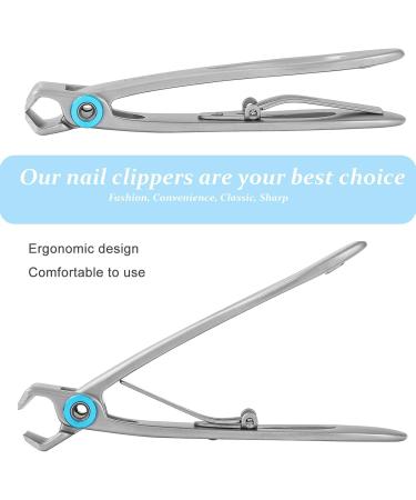 TNWZC Nail Clippers for Thick Nail Heavy Duty Stainless Steel Nail Cutter with Nail File Sharp and Tough Toenail Fingernail Clippers for Men&Women Large Wide Jaw Professional Nail Clippers Set Silver - Buy Online on GoSupps.com
