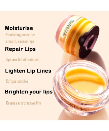 Lip Mask Honeybalm Lip Balm Propolis Moisturizing Lip Care Cream for Day&Night Lip Care Lip Line Reduce Hydrate & Plump Dry Chapped Lips - Buy Online on GoSupps.com