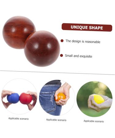 Gleavi Handball Set - 4 Handwritten Wooden Massage Balls for Gym & Puppy Therapy - Buy Online on GoSupps.com
