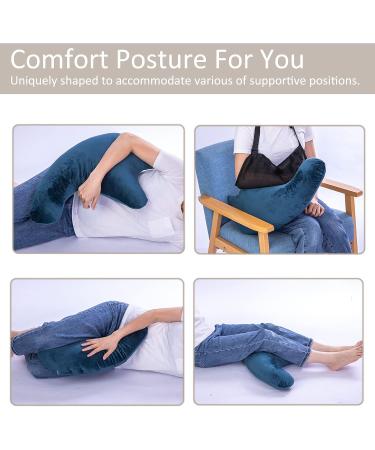 Lianjindun Shoulder Surgery Pillow - Rotator Cuff & Arm Support for Pain Relief - Side Sleeper Pillow for Adults Post-Surgery (Blue) - Buy Online on GoSupps.com