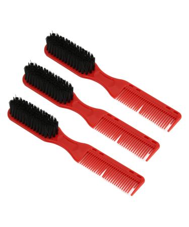 Men's beard-styling comb easy to use haircut bearing brush double-headed comfortable handle 3-part strong cleaning capacity for the salon