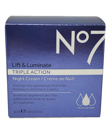 Boots No7 Lift & Luminate Night Cream 1.6 Fl Oz - Anti-Aging Skincare - Buy Online on GoSupps.com