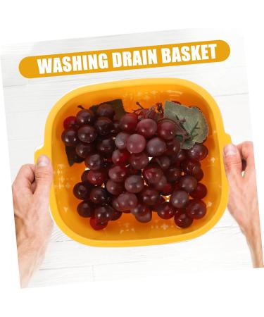 Zerodeko 1 Set Fruit Drain Basket Plastic Storage Baskets Kitchen Drain Basket Vegetables Draining Basket 32X27CM Orange - Buy Online on GoSupps.com