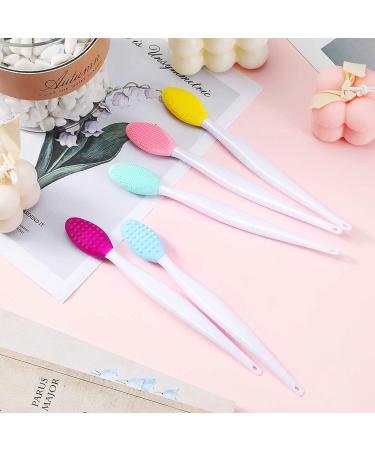 10-Piece Colorful Lip Scrub Brush Set | Silicone Exfoliating Double-Sided Soft Brushes for Lip Smoothing and Makeup Removal - Buy Online on GoSupps.com