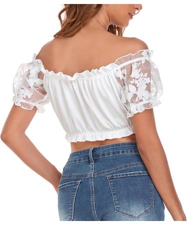 Shop Women's Dirndl Blouses - Lace Long & Short Arm Plus Size - Affordable Oktoberfest Cardigans - Buy Online on GoSupps.com