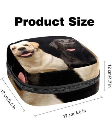 Stylish Menstruation Pad Bag with Zipper - Women's Tampon & Napkin Organizer for Girls - Cute Dog Design - Buy Online on GoSupps.com