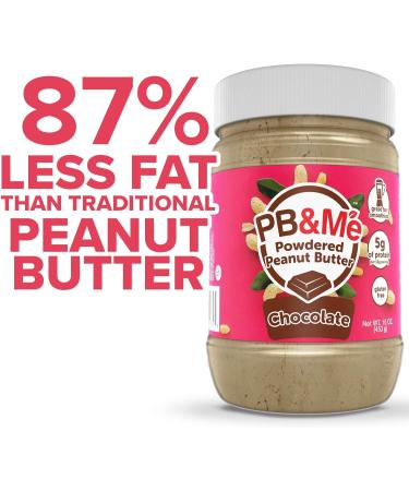 PB&Me Sugar Free Peanut Butter Powder - Powdered Peanut Butter No Sugar for Low Calorie Snacks & Powdered Peanut Butter - Chocolate Peanut Butter Powder Peanut Powder for Smoothies - Buy Online on GoSupps.com