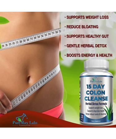 15 Day Colon Cleanse & Detox - Herbal Formula for Weight Loss, Energy Boost & Constipation Relief - Natural Safe Cleanser for Men and Women - Buy Online on GoSupps.com