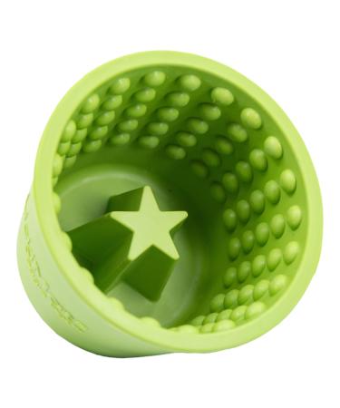 Lickimat Yoggie Pot - distraction fun and enrichment of long -lasting treats made of rubber for all dog sizes and slow feeding for small dogs The latest lickmate green
