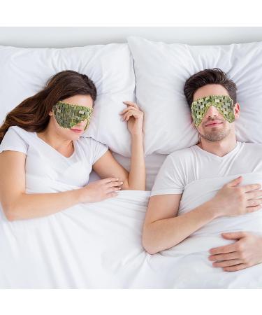 SATINIOR Jade Eye Mask - Hot/Cold Green Jade Facial Mask for Soothing Relief, Women Men Sleep Mask - Buy Online on GoSupps.com