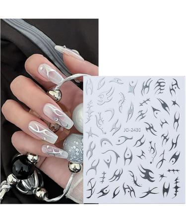 FEIlei Nail Art Decals Flames Nail Stickers Decoration for Nail Tips Beauty Decoration - Buy Online on GoSupps.com