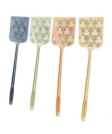 BAMFY Fly Swatter Manual Heavy Duty Flyswatter Durable Flexible Plastic with Long Handle for Indoor Outdoor Kitchen Home Flies