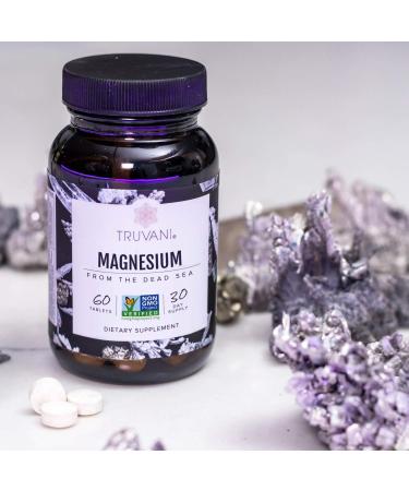 Truvani Natural Dead Sea Magnesium Oxide Tablets (400mg) - Supports Healthy Bones & Heart | Sleep & Mood Aid | Vegan & Non-GMO | 60 Tablets - Buy Online on GoSupps.com