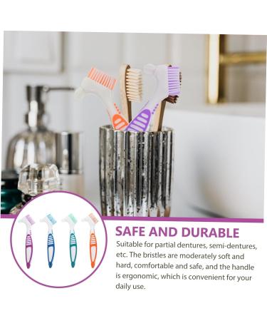 Foytoki 4-Piece Prosthesis Toothbrush Set | Essential Cleaning Tools for Home Prosthesis Care - Buy Online on GoSupps.com
