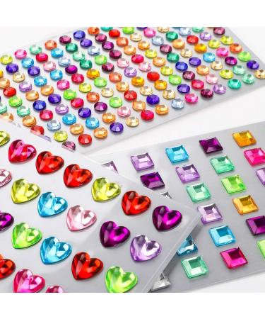 Holicolor 390pcs Gem Stickers | Self Adhesive Rhinestones Crystal Jewels for Crafts | Multicolor Assorted Sizes - Buy Online on GoSupps.com