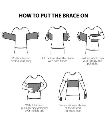 ORTONYX Broken Rib Brace Unisex - Elastic Chest Wrap Compression Support Belt - S/M Black - Buy Online on GoSupps.com