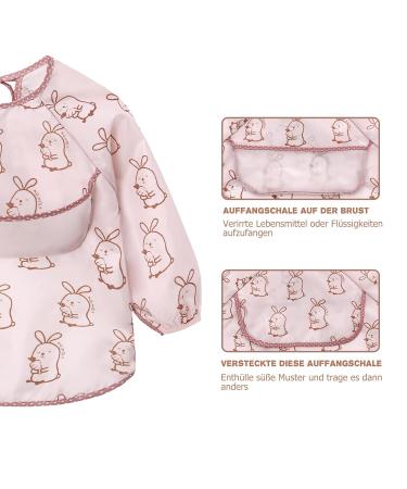 Buy 2-Piece Baby Long-Sleeve Waterproof Bib Set | Washable Soft Feeder Sleeves for Mess-Free Mealtime | International Shipping Available - Buy Online on GoSupps.com