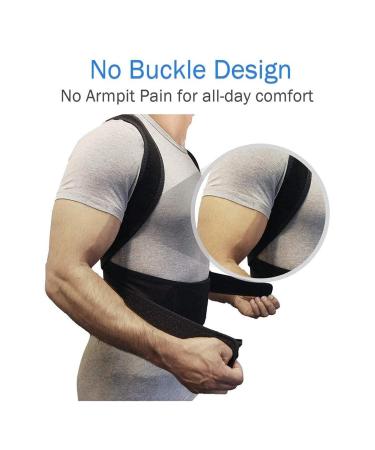 Adjustable Posture Corrector Back Support Shoulder Lumbar Brace Support Corset Back Belt for Men Dropshipping (Black M) lofty ambition - Buy Online on GoSupps.com
