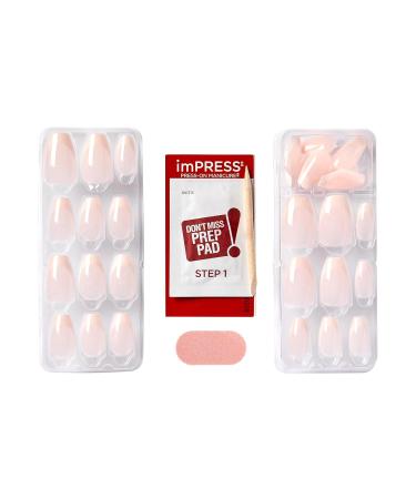 Buy KISS imPRESS No Glue French Press-On Nails Medium Coffin Shape Light Neutral & White Tips 30 Nails + Accessories | International Shipping - Buy Online on GoSupps.com