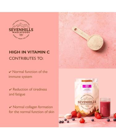 Sevenhills Wholefoods Organic Superfruit Powder Mix with Acai Baobab Acerola and Lucuma Supports Immunity and Skin Health Natural Vitamin C 150g - Buy Online on GoSupps.com