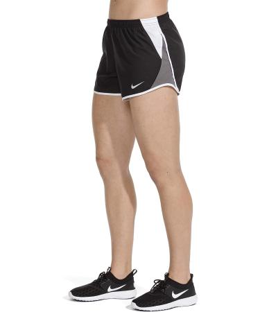 Nike Women's Dry 10K Running Shorts Medium - Black/White/Dark Grey/Wolf Grey - Buy Online on GoSupps.com