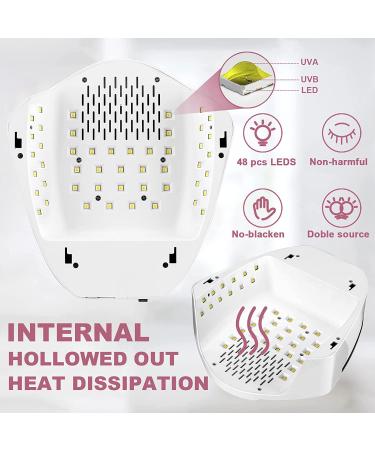 96w Rechargeable UV Nail Lamp | Cordless LED Light for Gel Nails | Portable Handle, Auto Sensor & 4 Timers | Professional Nail Curing Tool - Buy Online on GoSupps.com