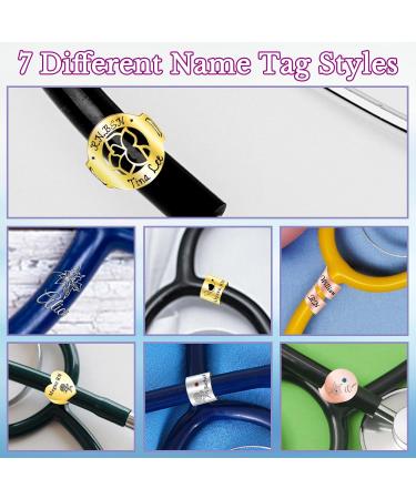 Personalized Custom Stethoscope Charms with ID Tag - Engraved Name & Birthflower - Nurses Week Gift - Ideal for Nurse, Doctor, Medical Assistant, Vet - Buy Online on GoSupps.com