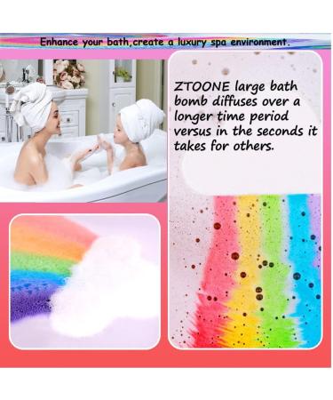 Ztoone Rainbow Cloud Bath Bomb - Vibrant Rainbow Colors for Pool & Whirlpool | Moisturizing Gift for Women & Girlfriends - Buy Online on GoSupps.com