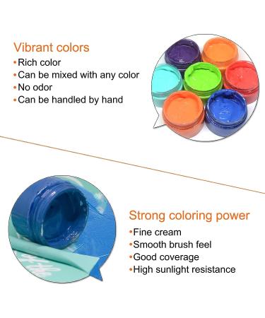 BOOLOOEN Chalk Paint Paste Screen Printing Ink Set - 12 Colors Jars with Mini Scraper and Rubber Stirrer - Ideal for Furniture DIY and Home Decor - Buy Online on GoSupps.com