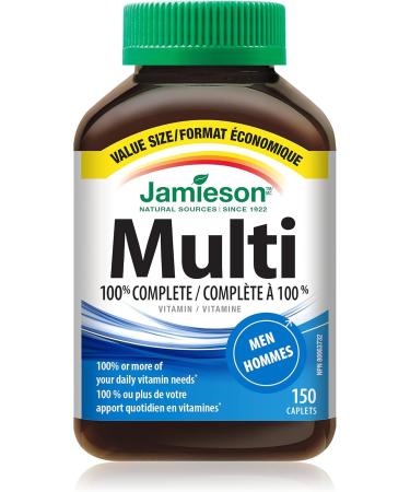 100 Percent Complete Multivitamin for Men - Value Size 150 Caplets - Buy Online on GoSupps.com