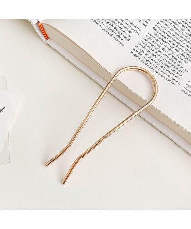 Sttiafay Vintage Gold U Shape Hair Fork | Updo Hair Clip for Women and Girls - Buy Online on GoSupps.com