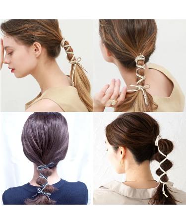 LURVFUEH 5 PCS Leather Hair Ties - Stylish Ponytail Braids for Women and Girls (5 Colors) - Buy Online on GoSupps.com