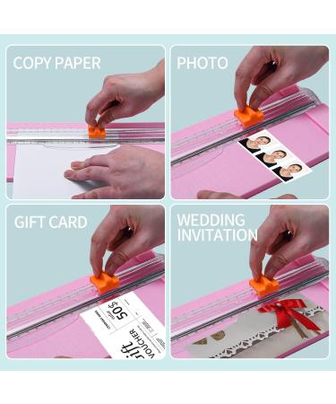 Portable Paper Cutter Guillotine Paper Trimmer Scrapbooking with Security Safeguard for Standard Cutting of A2 A3 A4 A5 Paper  Photos or Labels - Pink - Buy Online on GoSupps.com