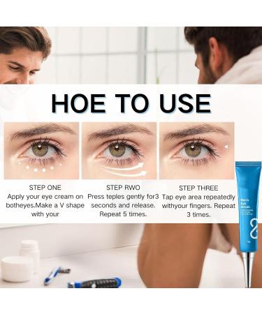 Tongyend Men Eye Serum Caffeine Eye Cream Instant Eye Tightening Cream Lifts Firming Anti-Wrinkle & Hyaluronic Acid Moisturiser Kojic Acid Eye Cream Instant Eye Lift & Eye Bag Depuffing Eye Gel - Buy Online on GoSupps.com